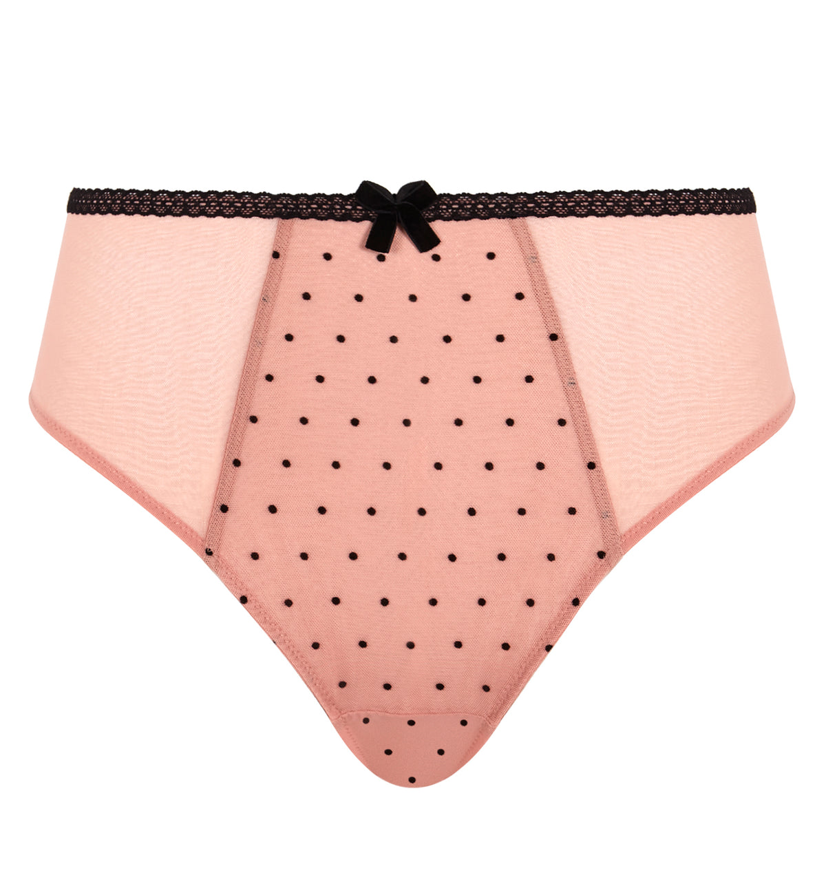 Panache Gabrielle High Waist Brazilian Brief (11312),XS,Flocked Spot - Flocked Spot,XS