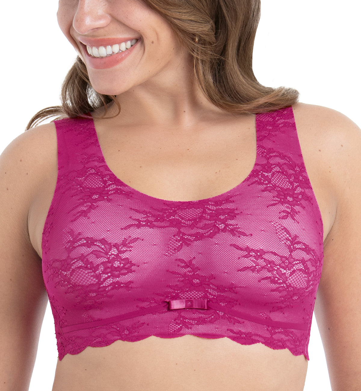 Anita Essentials Lace Lightly Padded Bralette (5400),XS,Candy Pink - Candy Pink,XS