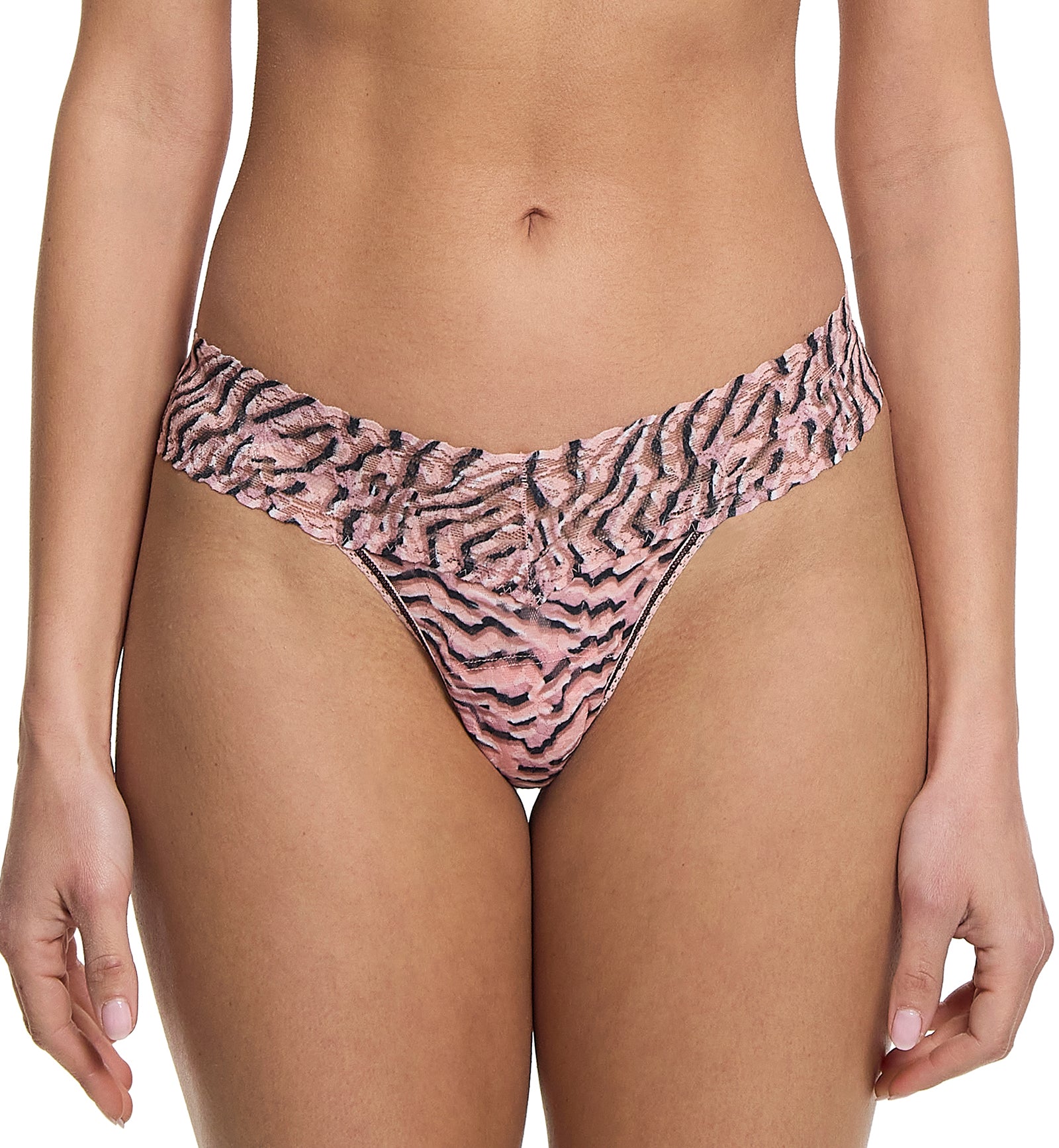 Hanky Panky Signature Lace Printed Low Rise Thong (PR4911P),Offbeat - Offbeat,One Size