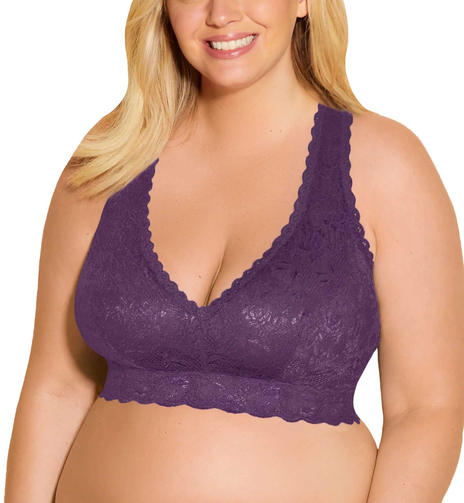 Cosabella NSN ULTRA CURVY Racie Racerback Bralette (NEVER1353),XS,Zaadi Purple - Zaadi Purple,XS