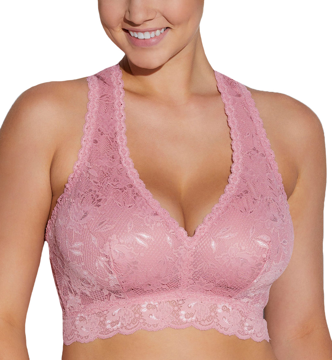 Cosabella Never Say Never CURVY Racie Racerback Bralette (NEVER1355),XS,Nuovo Mauve - Nuovo Mauve,XS