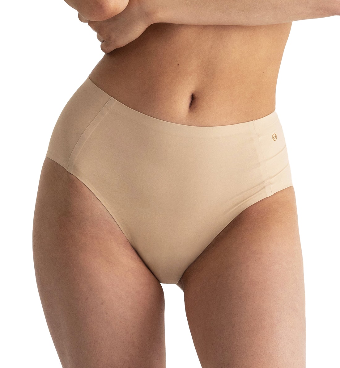 Evelyn & Bobbie High-Waisted Retro Bikini Panty (1704),US 0-14,Sand - Sand,US 0-14