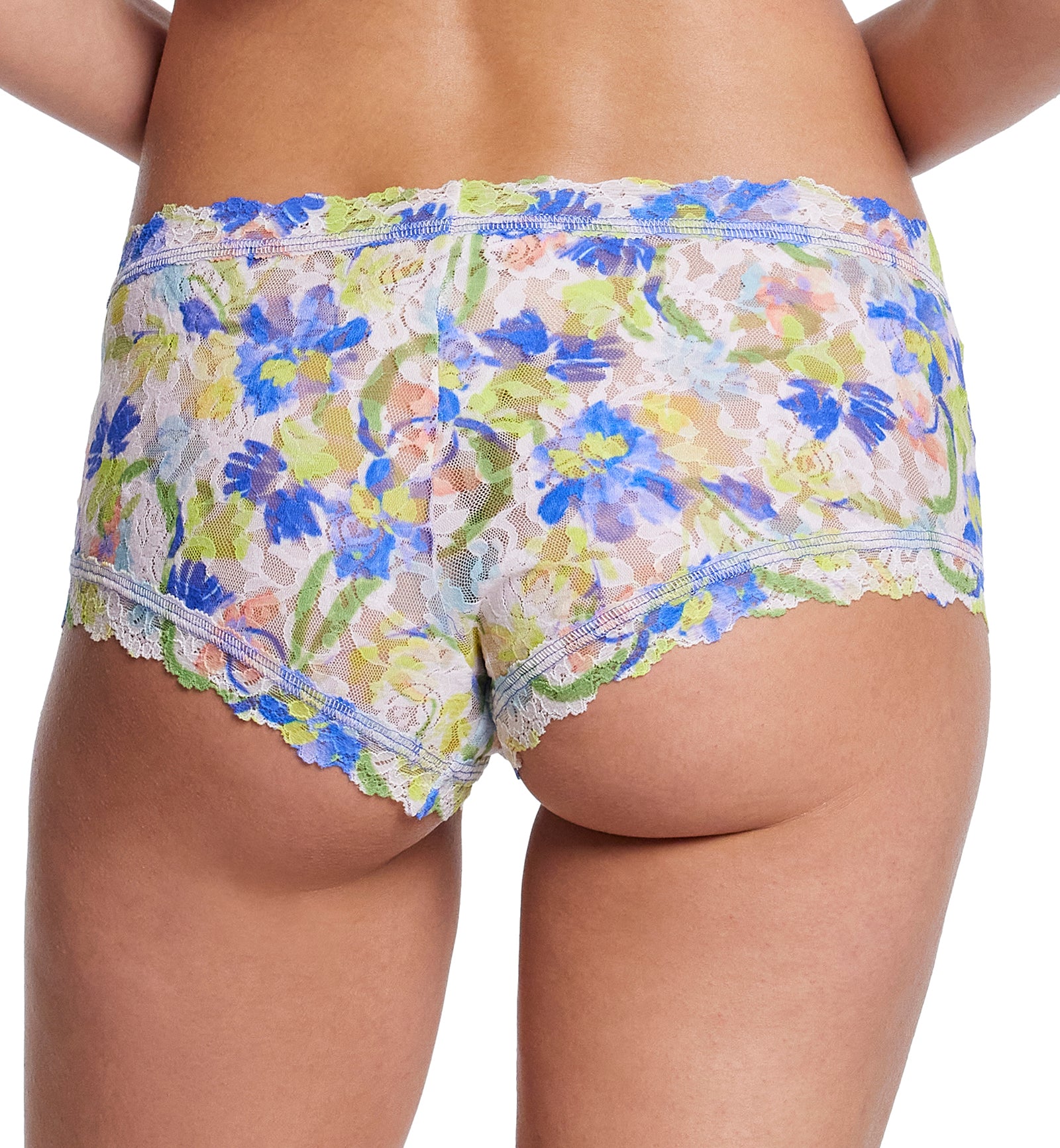 Hanky Panky Signature Lace Printed Boyshort (PR4812P),XS,Brush Strokes - Brush Strokes,XS