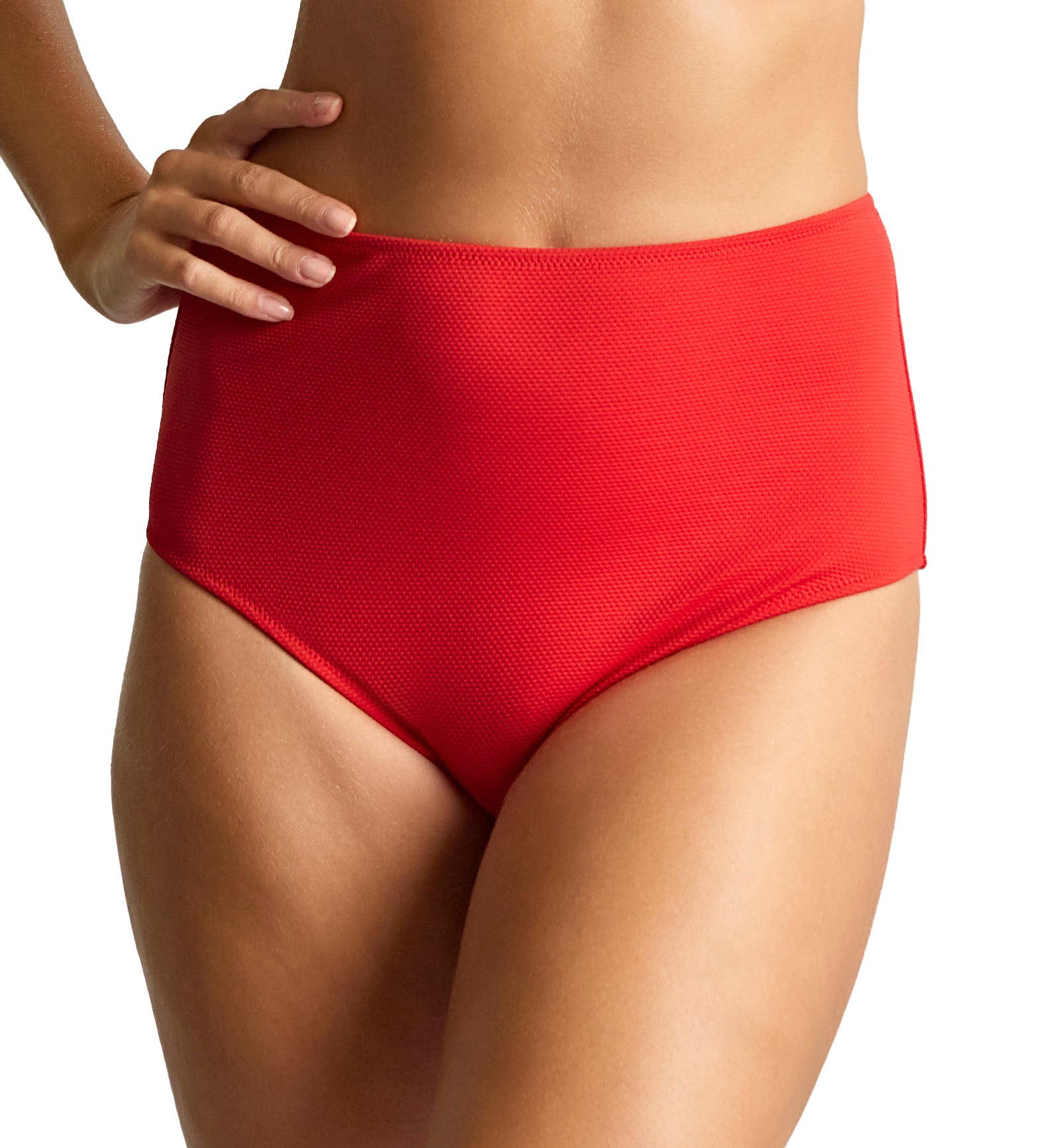 Panache High Waist Swim Brief (SW2035),8-XS,Aurora Red - Aurora Red,XS
