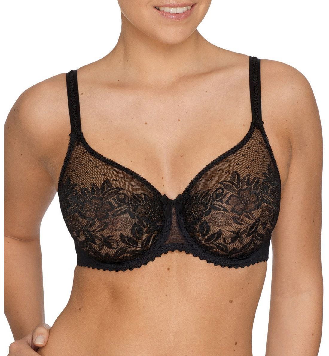 Non-padded underwired lace bra