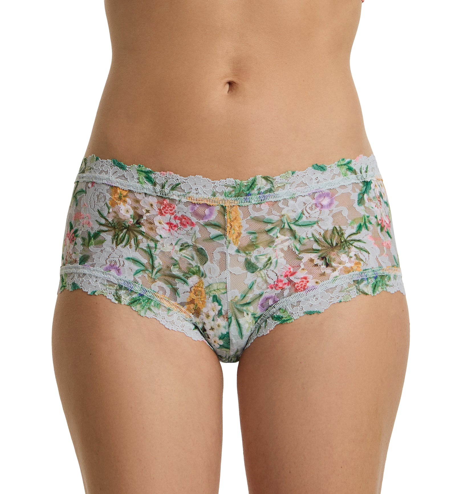 Hanky Panky Signature Lace Printed Boyshort (PR4812P),XS,Floriculture - Floriculture,XS