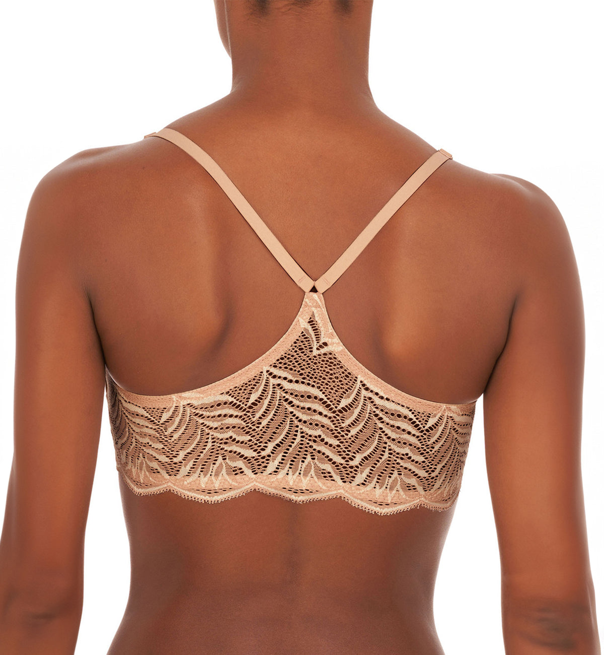 Natori Lush Front Close Contour Underwire Bra (728309),30C,Rose Beige/Warm White - Rose Beige/Warm White,30C