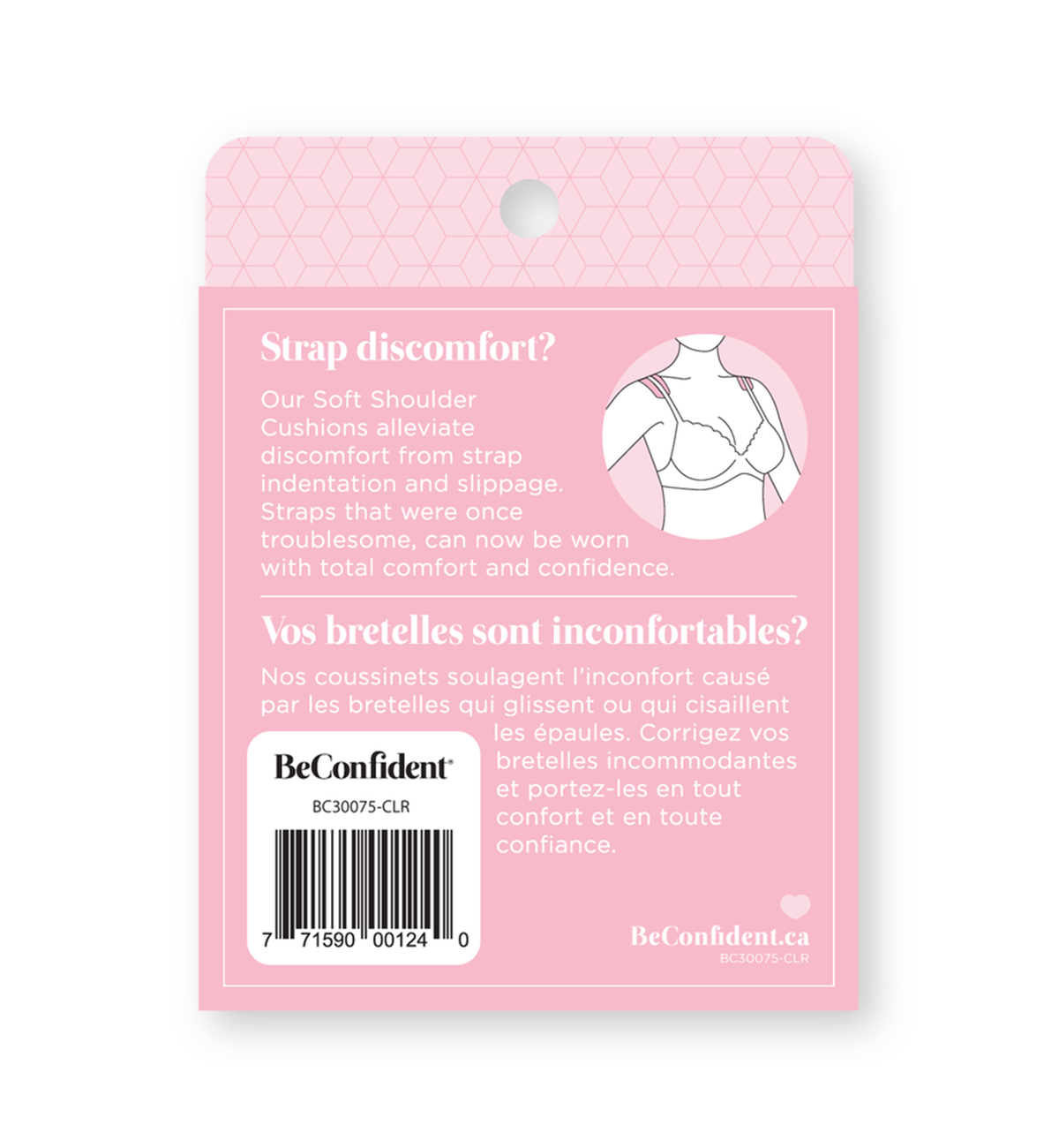 BeConfident Silicone Comfort Shoulder Cushions (BC30075) - Clear