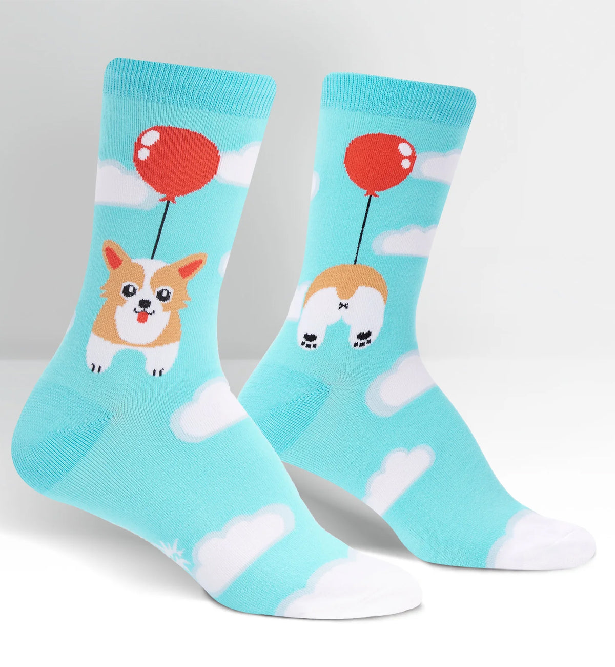 SOCK it to me Women's Crew Socks (w0178),Pup, Pup and Away - Pup Pup and Away,One Size