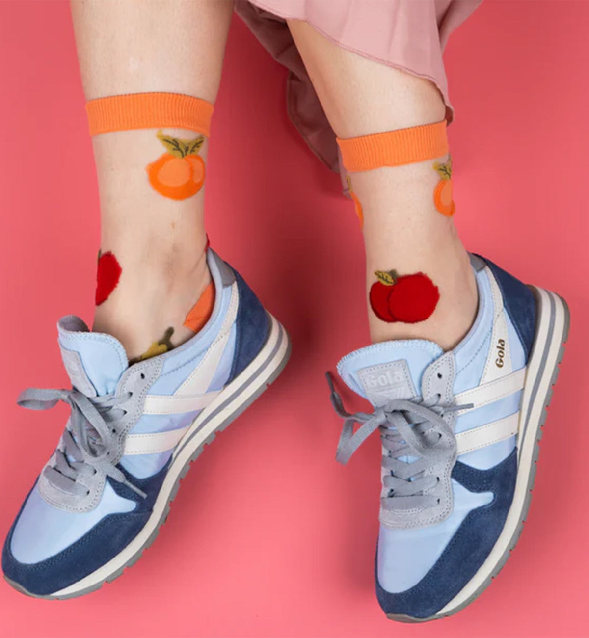 SOCK it to me Sheer Crew Socks (H0007),It's All Peachy - Its All Peachy,One Size
