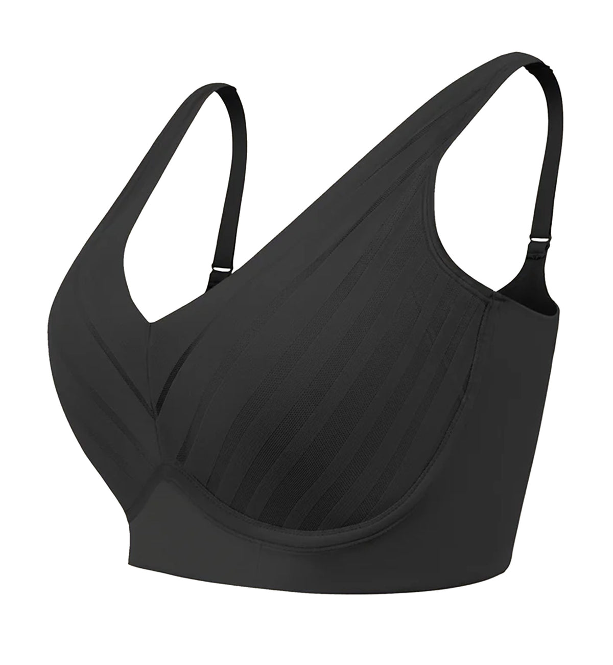 Leonisa Daily Lace Wireless Support Bra (091174),Small,Black - Black,Small