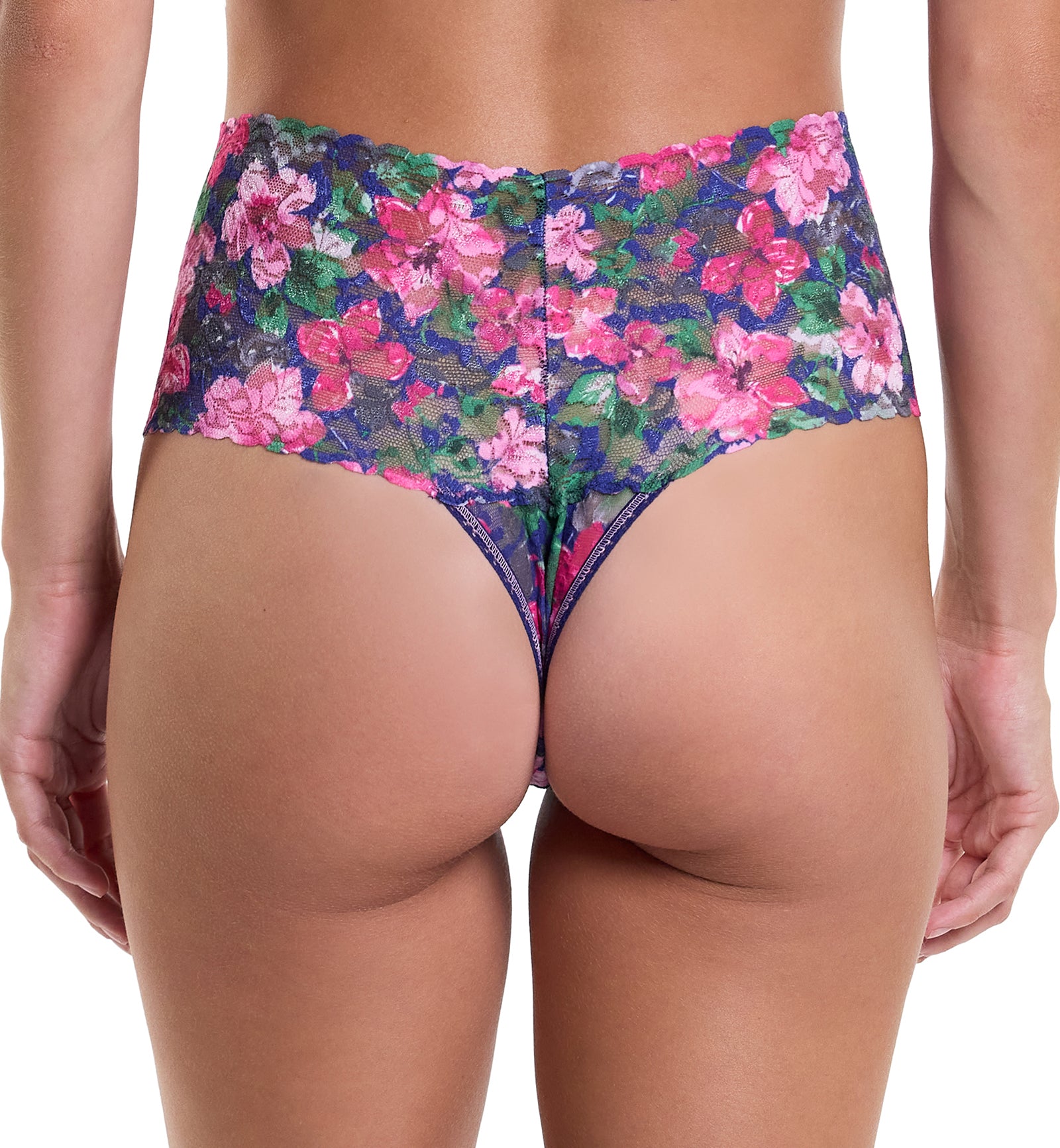 Hanky Panky Printed Retro Lace Thong (PR9K1926),Tis The Season - Tis The Season,One Size