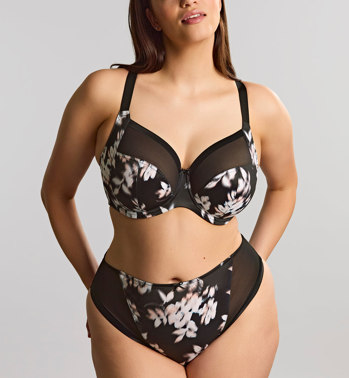 Sculptresse Bliss Full Cup Underwire Bra (10685),34HH,Black/Floral - Black/Floral,34HH