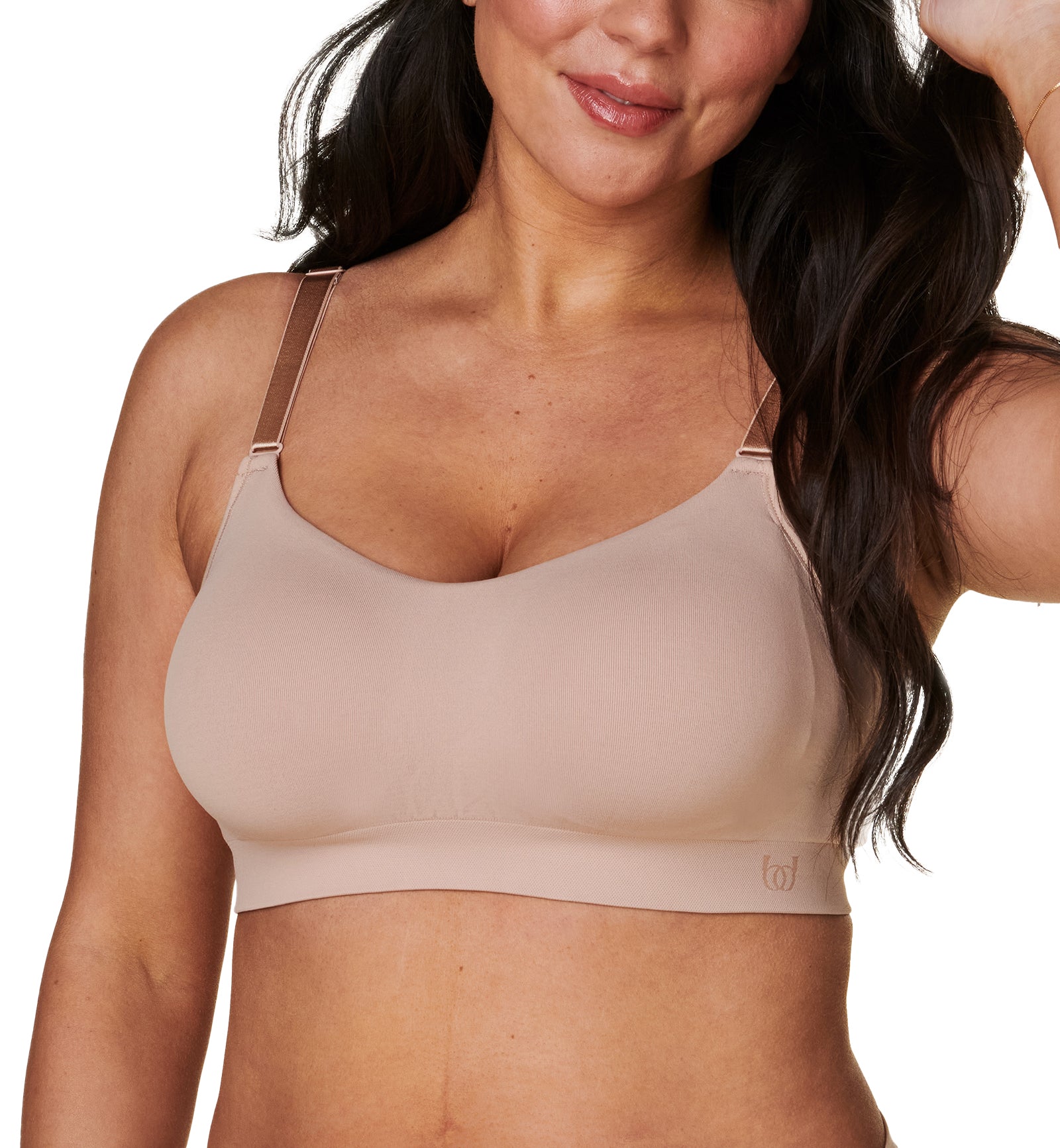 BRAVADO! DESIGNS Intrigue Everyday Balconette Wire-Free Bra (11058),Small,Cameo - Cameo,Small
