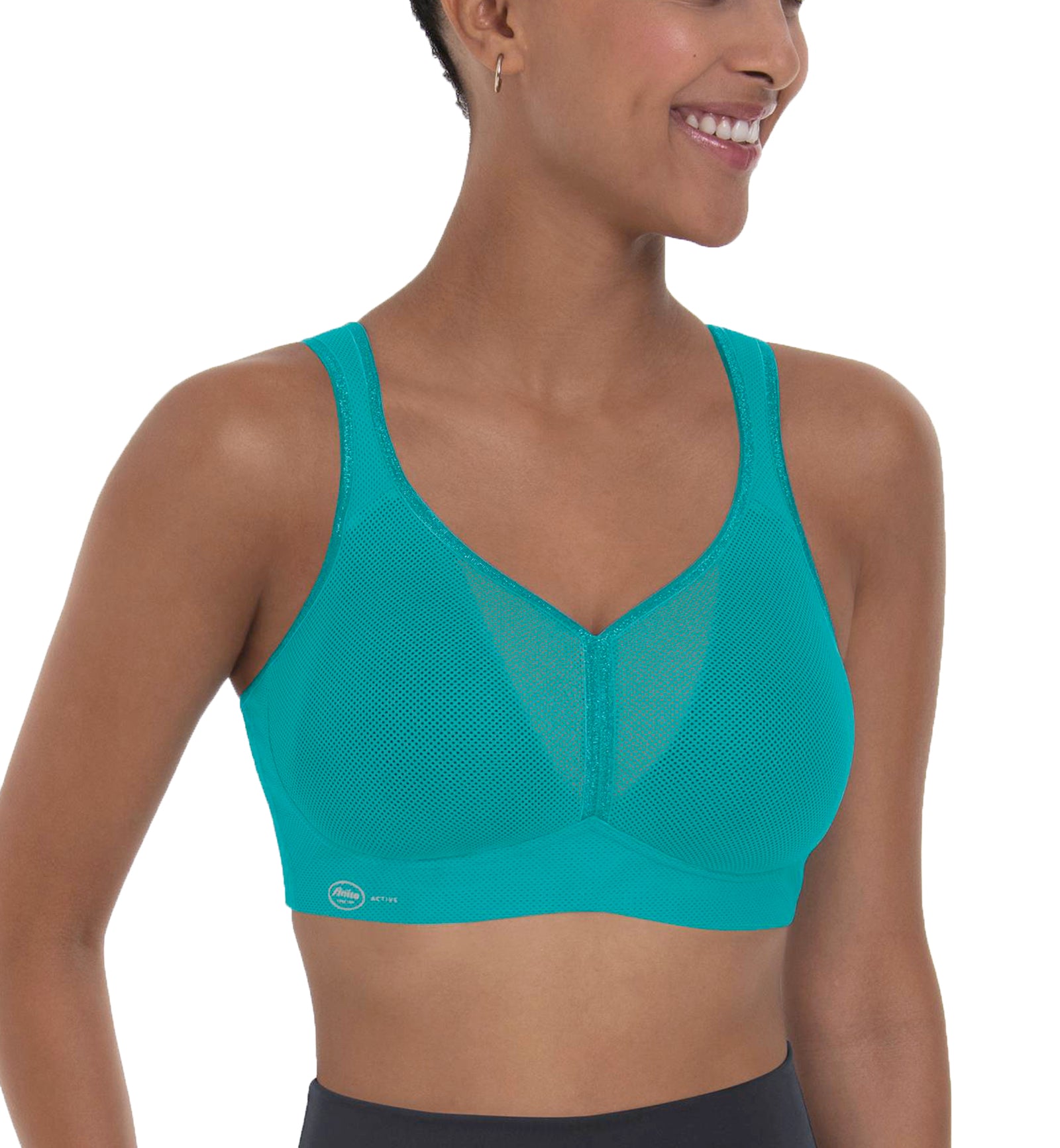 Anita Active Air Control Delta Pad Sports Bra (5544),30D,Peacock - Peacock,30D