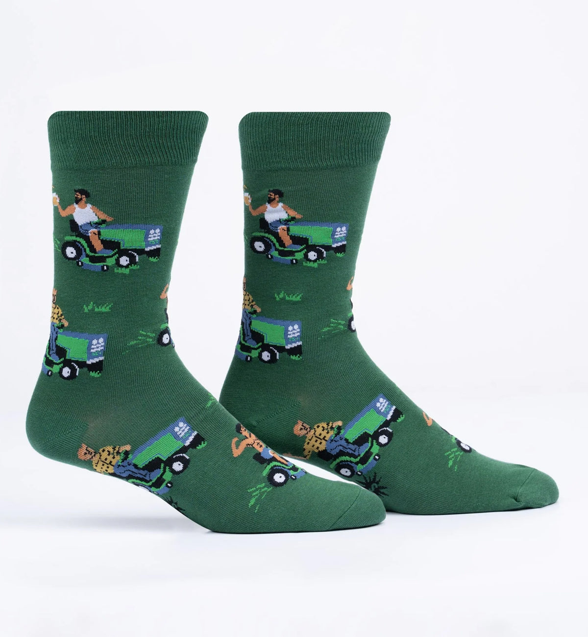 SOCK it to me Men's Crew Socks (MEF0566),My Other Car is a Lawnmower - My Other Car is a Lawnmower,One Size
