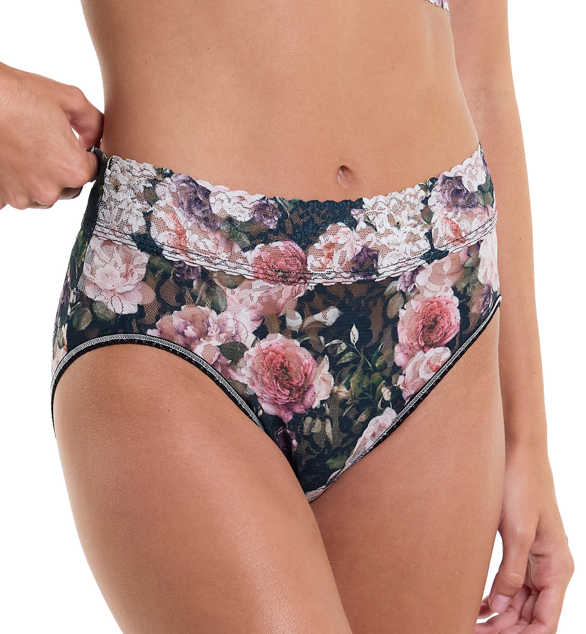 Hanky Panky Signature Lace Printed French Brief (PR461),Small,Romantique - Romantique,Small