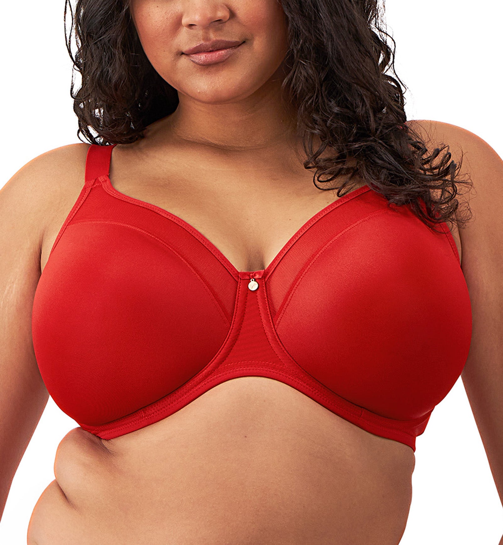 Elomi Smooth Unlined Underwire Molded Bra (4301),32GG,Haute Red - Haute Red,32GG