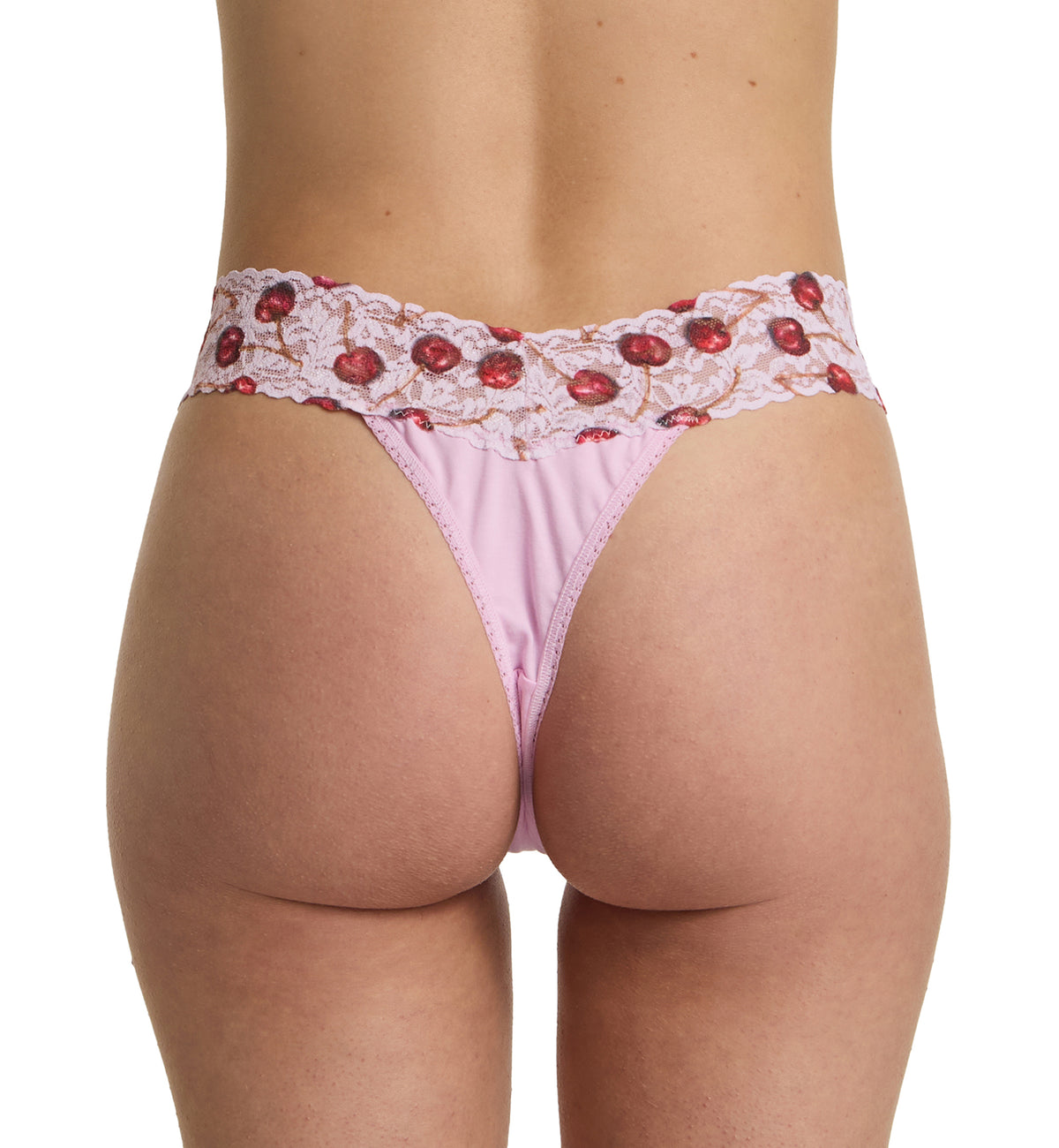 Hanky Panky Cotton-Spandex Original Rise Thong (891802P),Cherry Delight - Cherry Delight,One Size