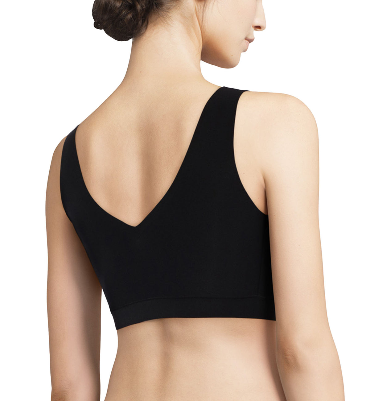 Chantelle Softstretch Padded V-Neck Bra Top (C16A10),XS/S,Black - Black,XS/S