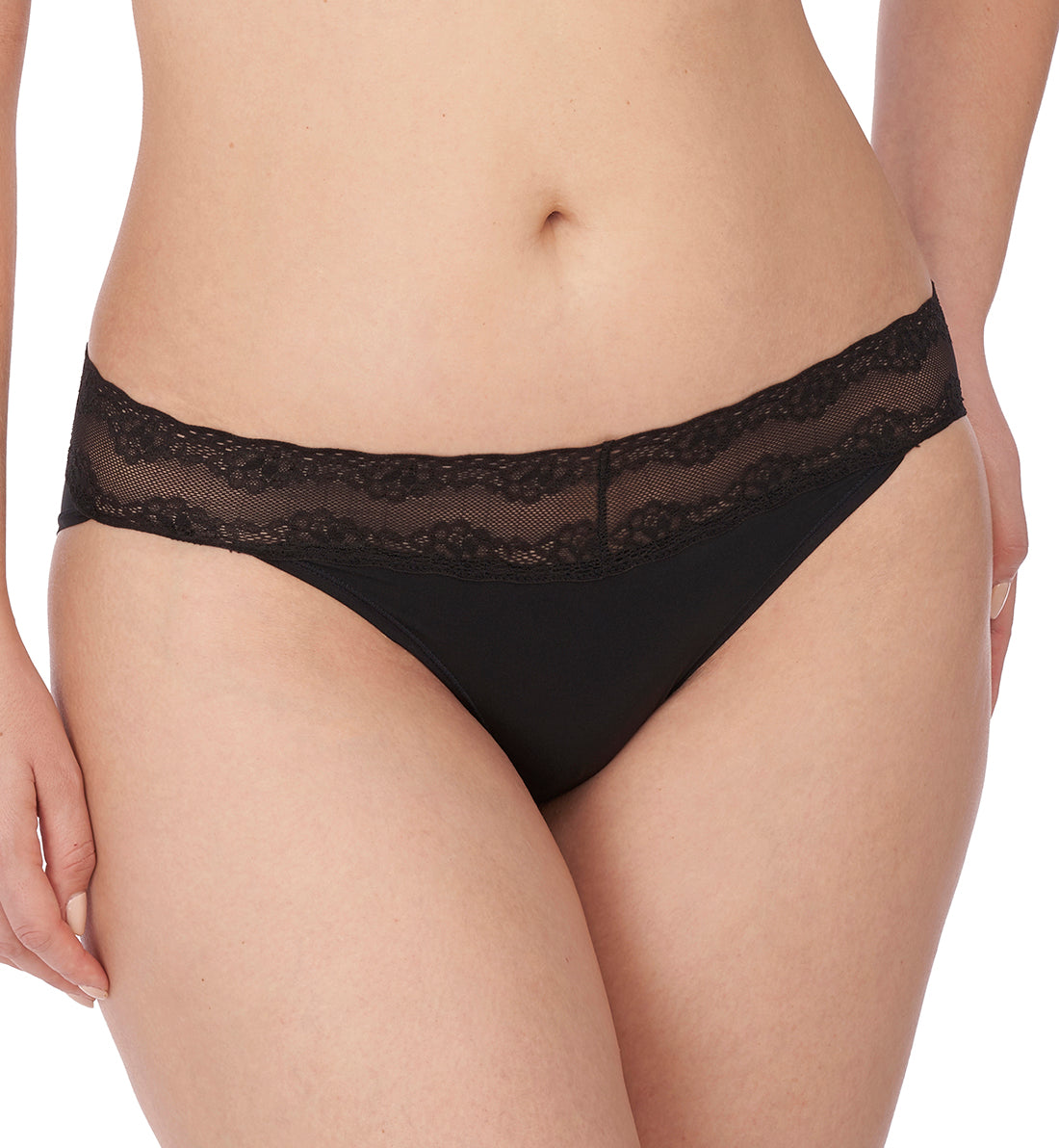 Natori Bliss Perfection V-Kini Panty (756092),O/S,Black - Black,One Size